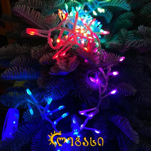 საახალწლო ნაძვის ხის განათება 2.5 მეტრი