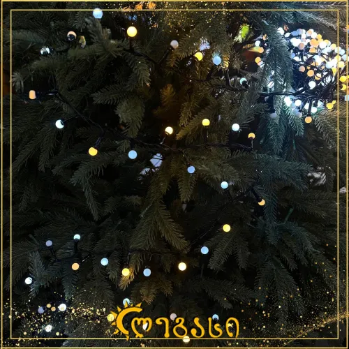 საახალწლო ნაძვის ხის განათება სიგრძე 9-მ
