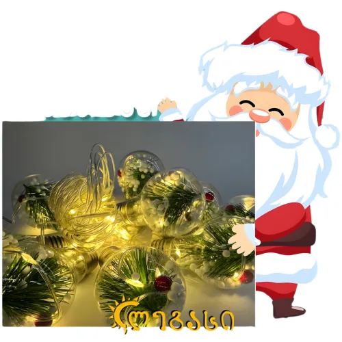 საახალწლო ნაძვის ხის განათებნა