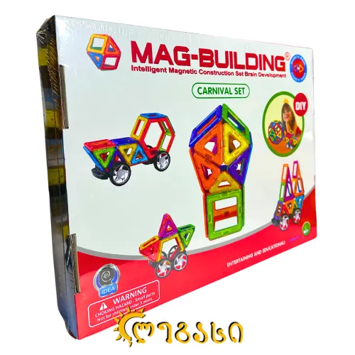 მაგნიტური კონსტრუქტორი MAG-BUILDING (56 PCS)