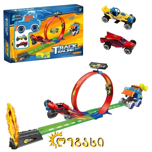 T2404301 პლასმასი ტრეკი მანქანით