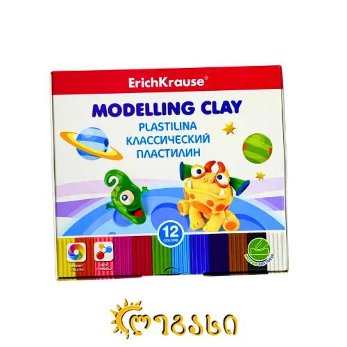 პლასტელინი (12 ფერი) MODELLING CLAY