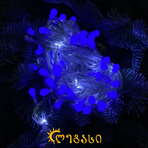 საახალწლო ნაძვის ხის განათება 6  მეტრი