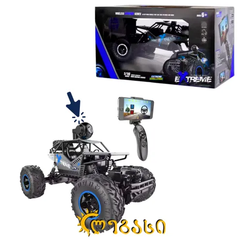 დისტანციურად მართვადი სათამაშო მანქანა ვიდეო კამერით CLIMBING CAR EXTREME 