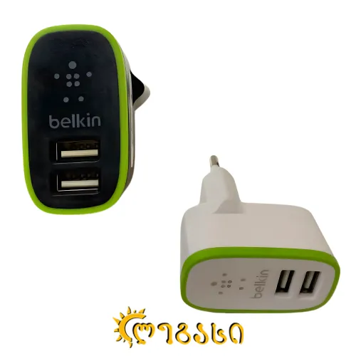 ადაპტერი belkin ორი დასაერთებლით 