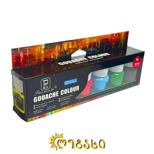 გუაში (6 ფერი) GOUACHE COLOUR