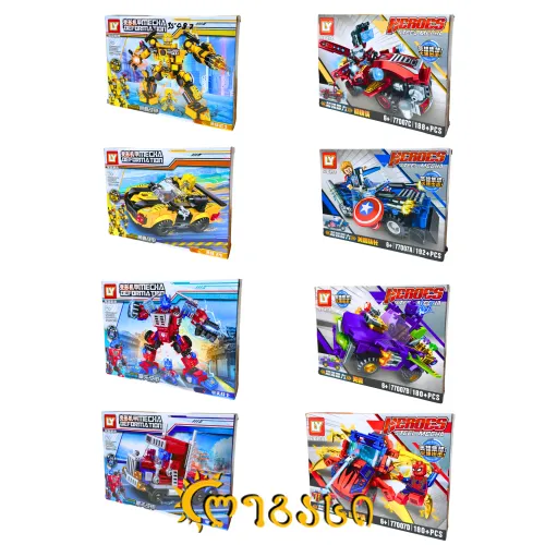 ასაწყობი სათამაშოები - ტრანსფორმერები და სუპერგმირები MECHA DEFORMATION & HEROES: STEEL MECHA