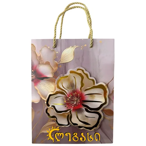 სასაჩუქრე ჩანთა მუყაოს 566-11 32*26სმ