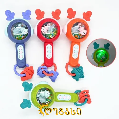  ჩხრიალა სათამაშო ჩვილი ბავშვისთვის   