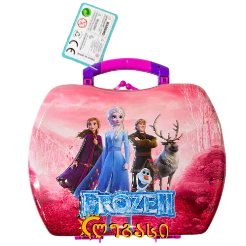 სათამაშო ნაკრები ჩემოდნით, გოგოებისთვის ელზა და ანა