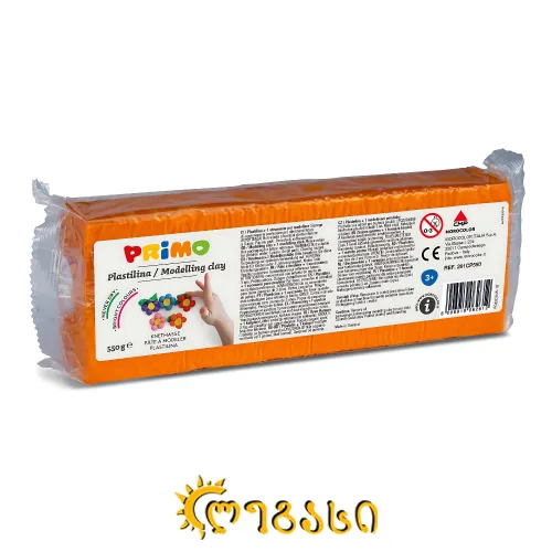 პლასტელინი Plasticine bar 550 gr ORANGE  261CP550250 PRIMO